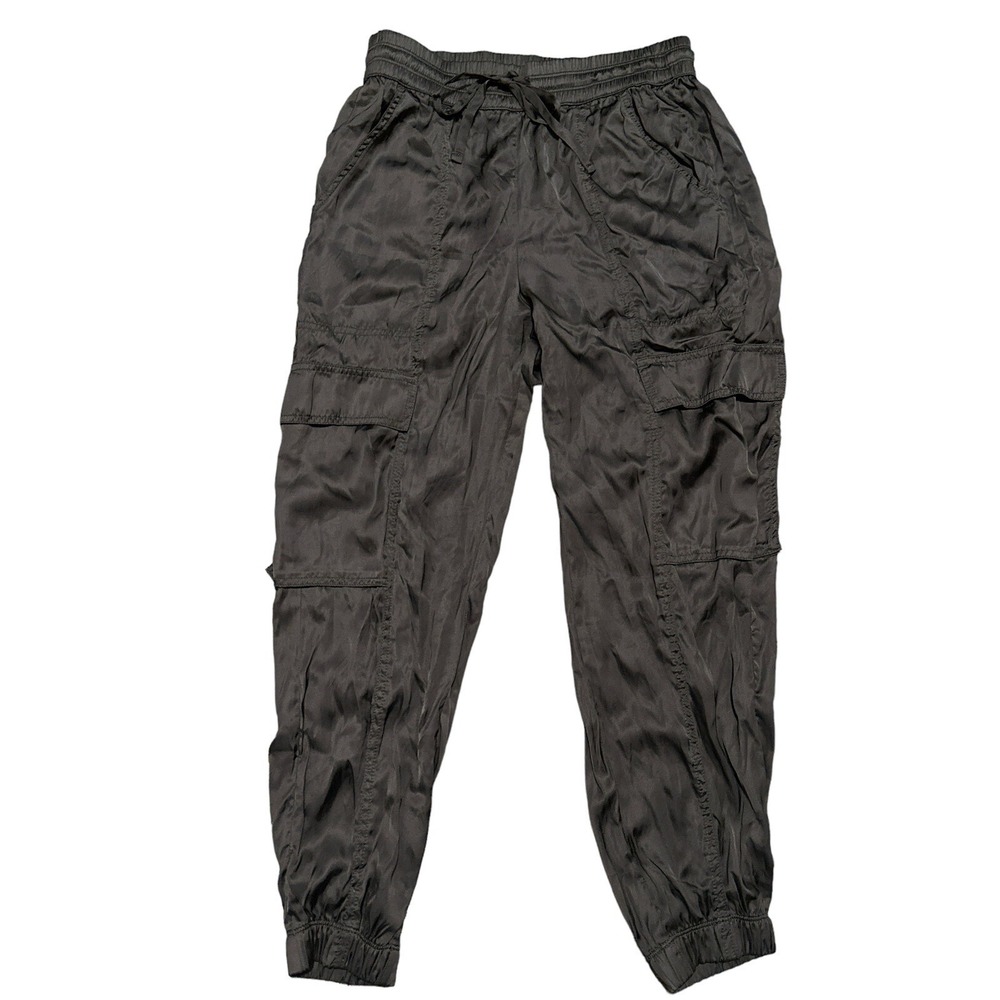 Aerie Silky Cargo Women's Dark Gray Joggers Size S/P  100% Viscose